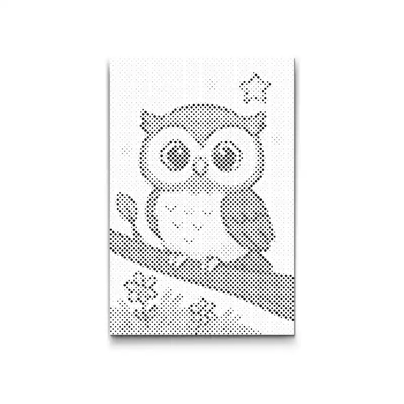 Neue Kollektion Punktmalerei – Eule auf dem Ast