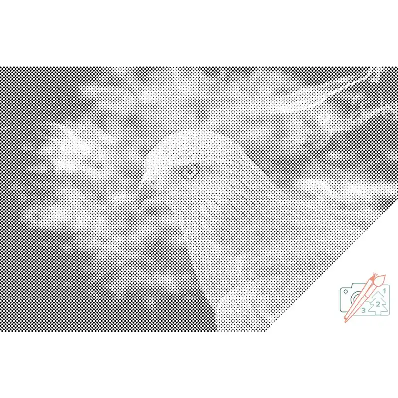 Original Punktmalerei – Falkenvogel