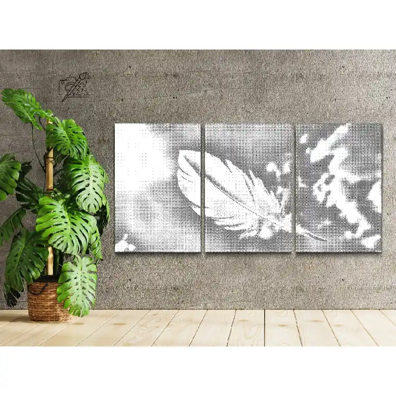 Original Punktmalerei – Feder (3er-Set)