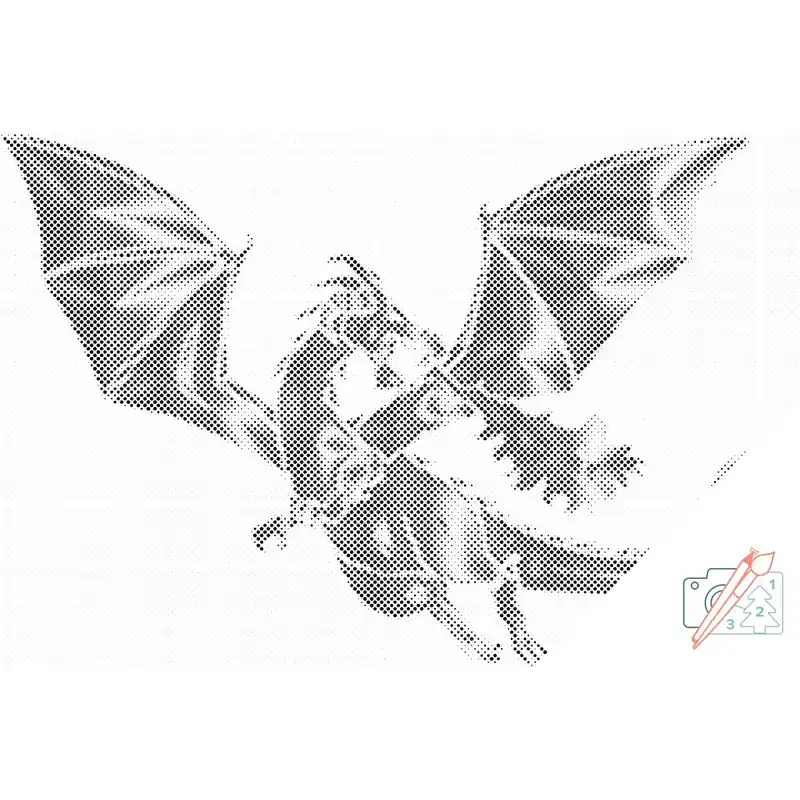 Garantierte Lieferung Punktmalerei – Feuerdrache