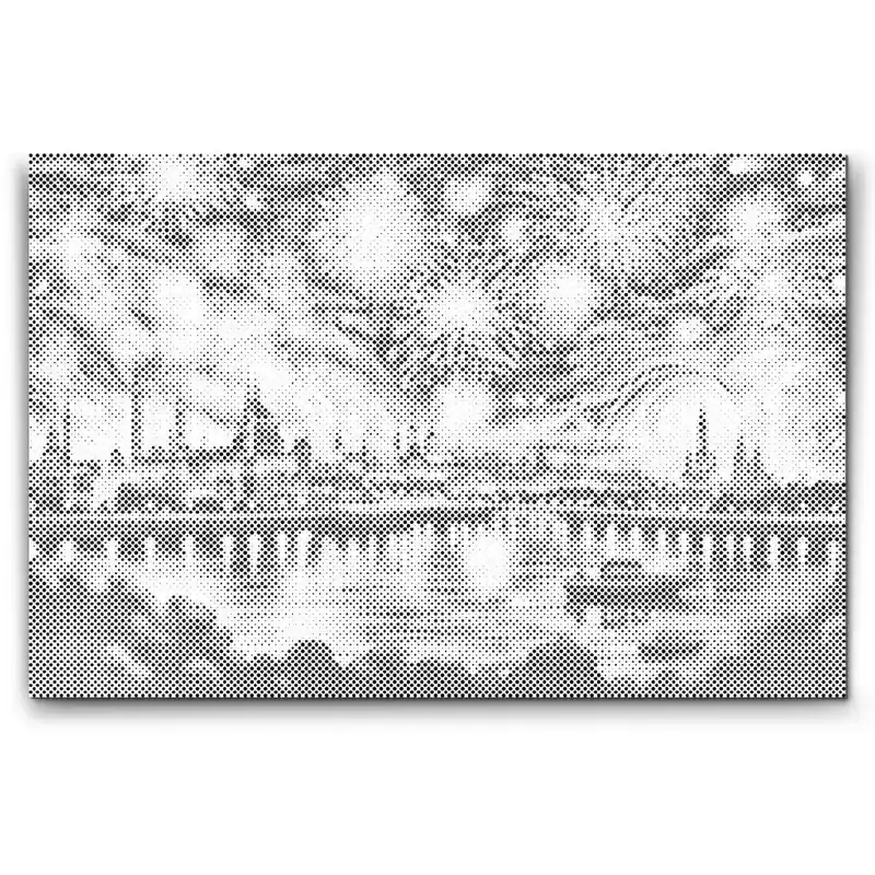 Rabatt Punktmalerei – Feuerwerk in der Stadt