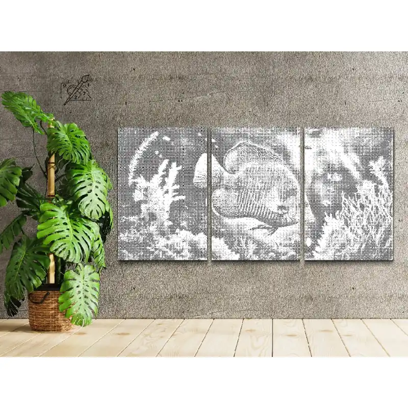 Solange Der Vorrat Reicht Punktmalerei – Fisch im Aquarium (3er-Set)