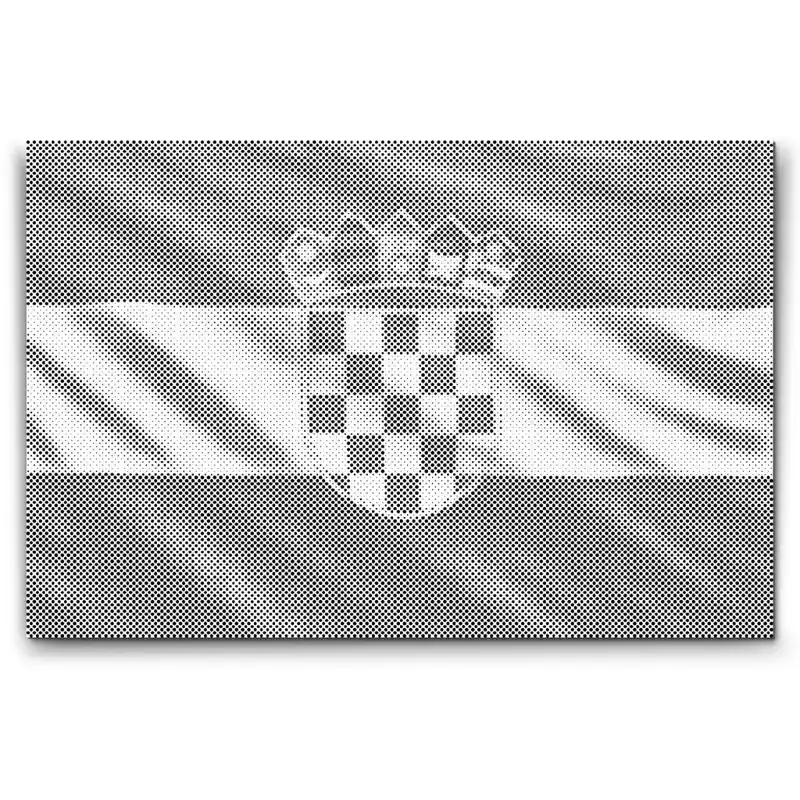 Günstig Punktmalerei – Flagge Kroatiens