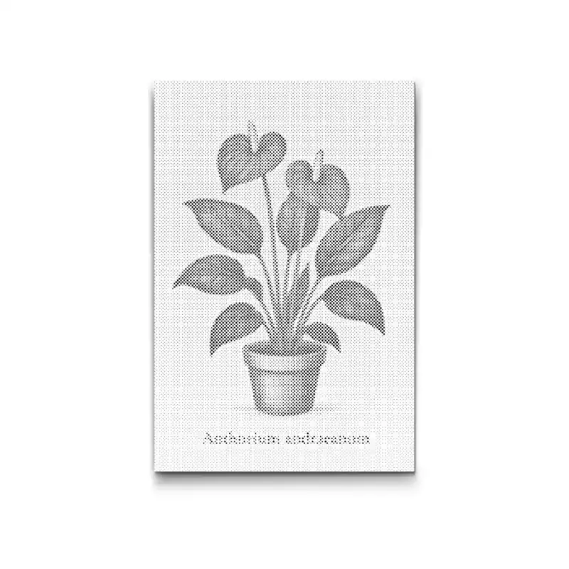 Begrenztes Angebot Punktmalerei – Flamingoblume Andreanum