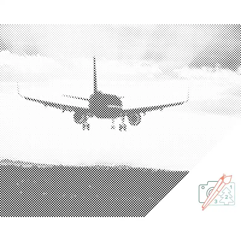 Top-Seller Punktmalerei – Flug bei Sonnenuntergang