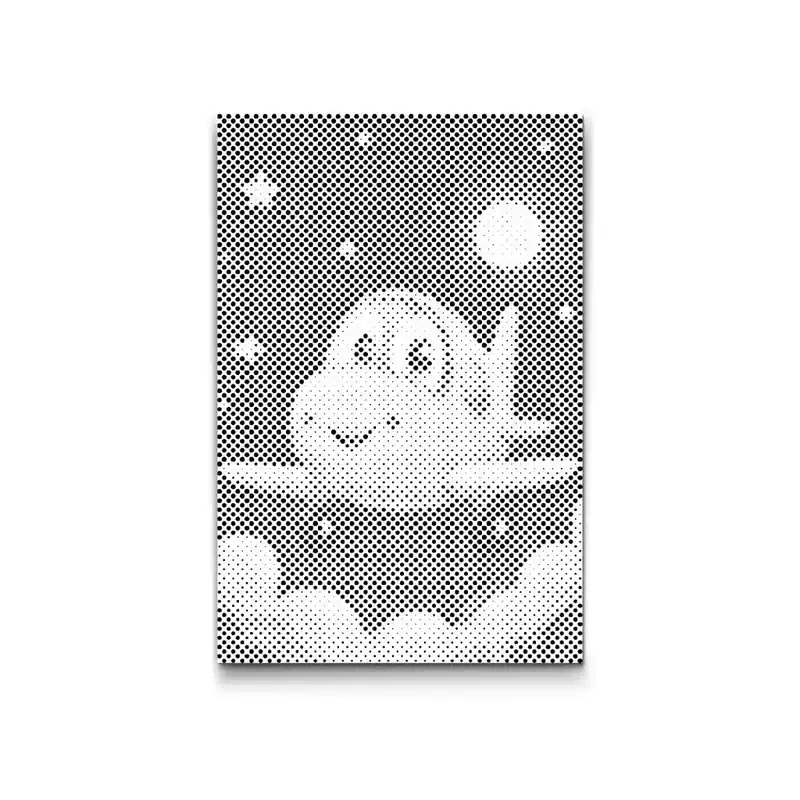 Limited Edition Punktmalerei – Flugzeug für Kinder