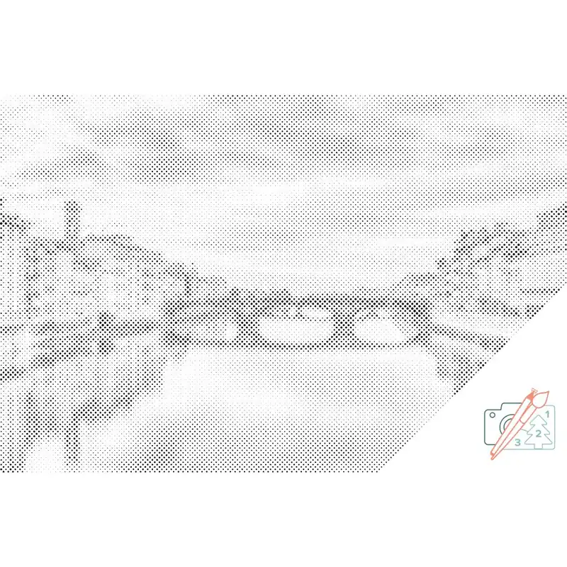 Punktmalerei – Fluss Arno in Florenz Schnäppchen