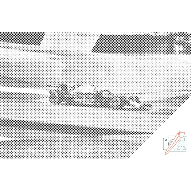 Punktmalerei – Formel F1 Markenprodukt