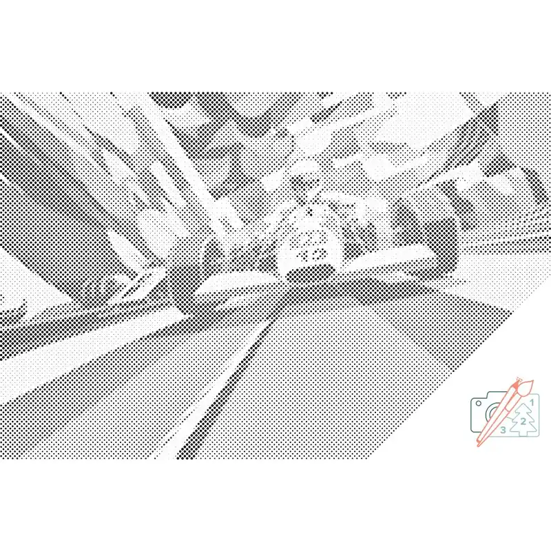 Schneller Versand Punktmalerei – Formel-1-Rennen