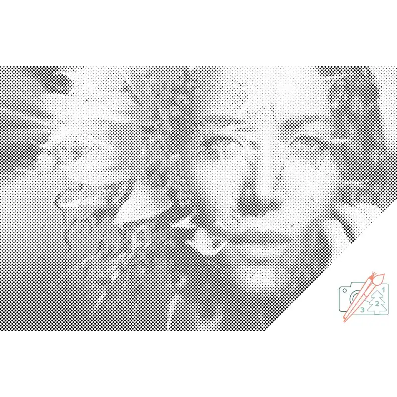 Punktmalerei – Frau in einer Sonnenblume versteckt Ausverkauf