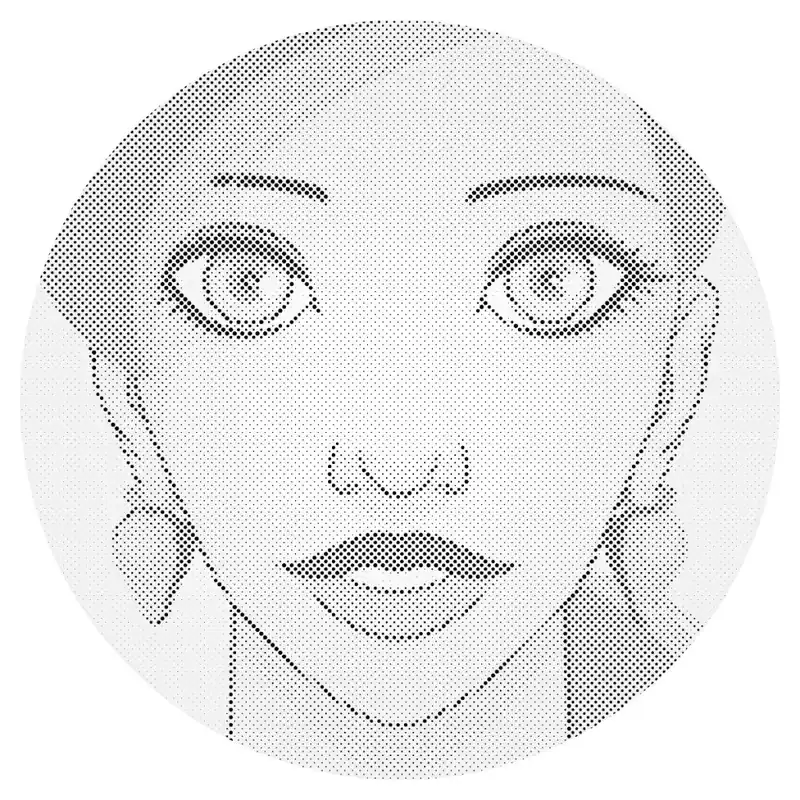 Letzte Chance Punktmalerei – Frau mit Erdbeerohrringen