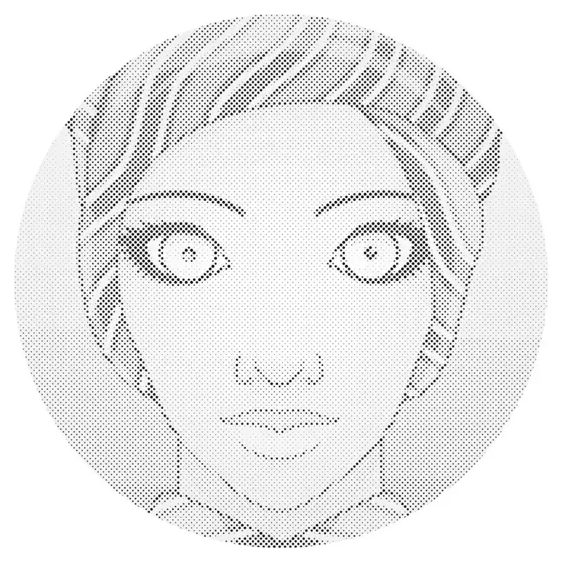 Punktmalerei – Frau mit Turban Top-Qualität