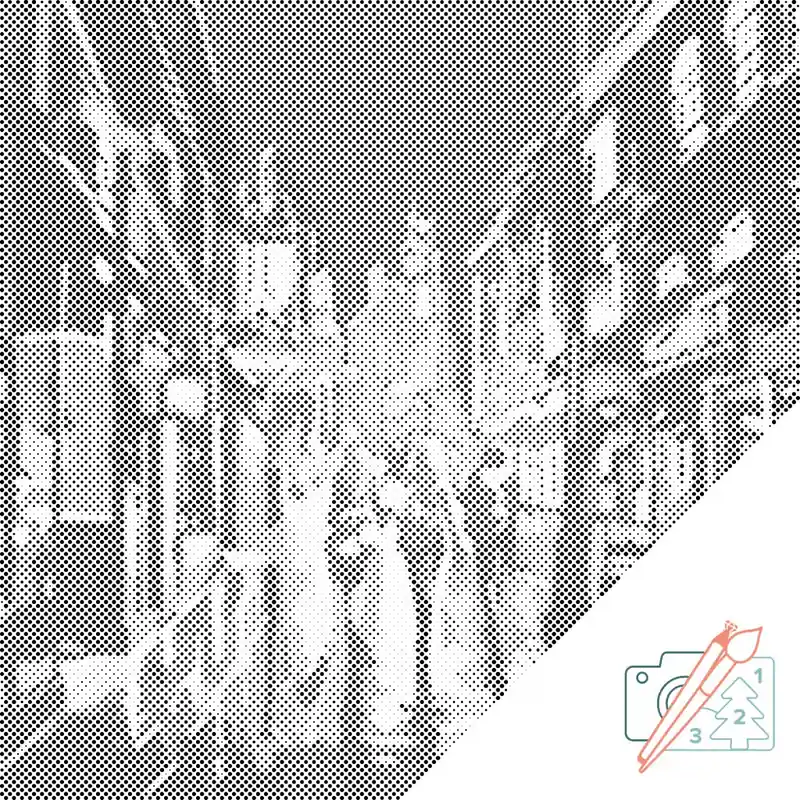 Zertifiziert Punktmalerei – Frauen in der Stadt