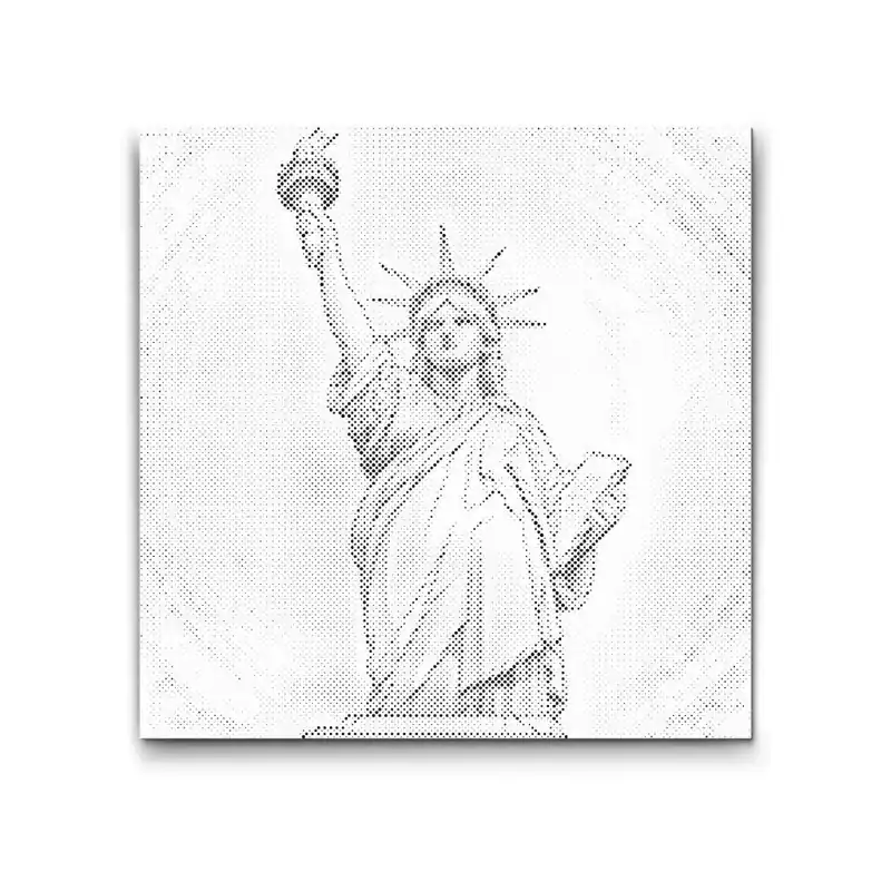 Punktmalerei – Freiheitsstatue 3 Expressversand