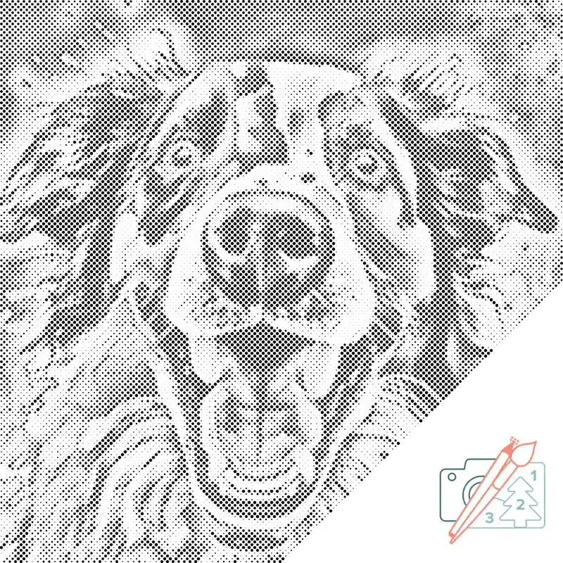 Punktmalerei – Fröhlich verspieltes Hündchen Heißes Angebot