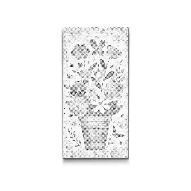 Geld-Zurück-Garantie Punktmalerei – Frühlingsblumen im Topf