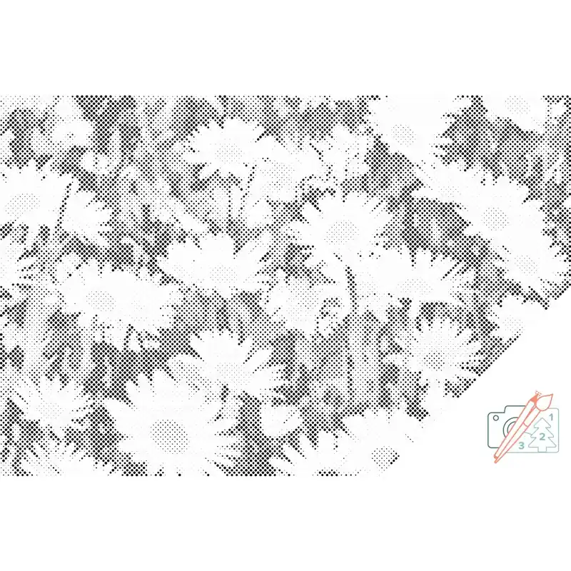 Sonderangebot Punktmalerei – Gänseblümchen auf der Wiese