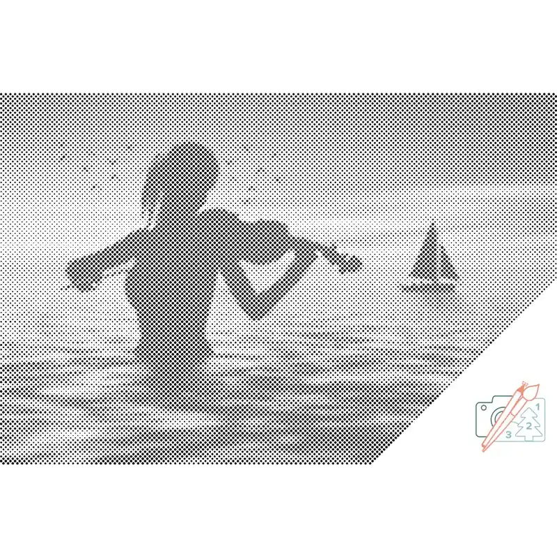 Punktmalerei – Geiger im Meer Neue Kollektion