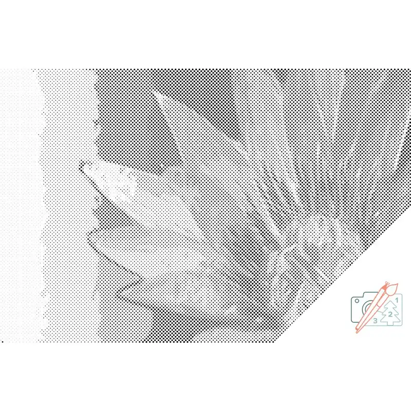 Punktmalerei – Gemalte Blume Neue Ware