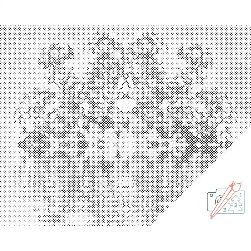 Punktmalerei – Geranie auf dem Wasser Gratis Versand