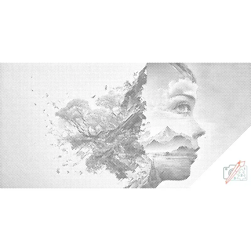 Preiswert Punktmalerei – Gesicht, Berg, Baum