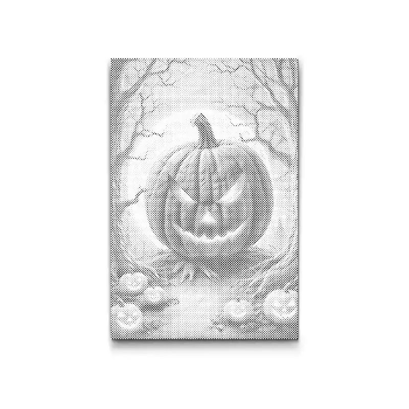 Top-Angebot Punktmalerei – Gespenstische Kürbisse im Dunkeln