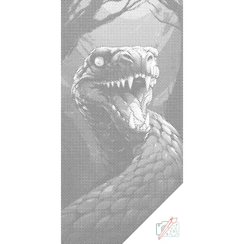 Punktmalerei – Giftige Schlange Hochwertig